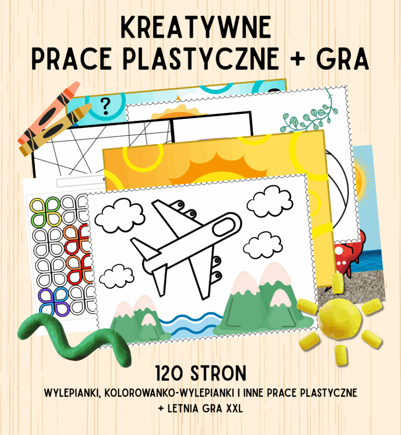 kreatywne prace plastyczne + letnia gra